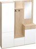 Mobile-da-Ingresso-4-in-1-in-Truciolato-con-Specchio,-Ganci-e-Ripiani-Regolabili-Interni,-145x29x184-cm-HJ6837-256V00WTHJ6