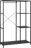 Mobile-da-Ingresso-con-Appendiabiti-da-Terra-e-Scarpiera,-in-Acciaio-e-Truciolato,-110x45x169.5-cm,-Nero-TR7837-476V00BKTR7