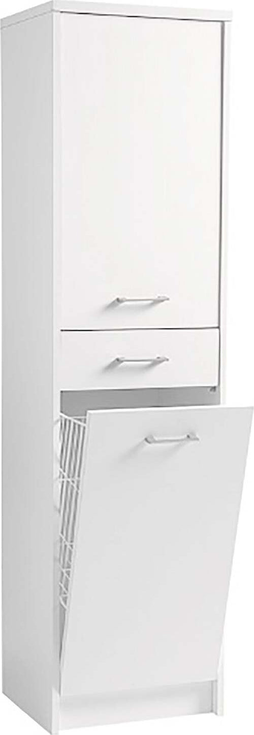 Mobile-Domestica-Colavene-Con-Cassetto-e-Cestello-45x38x172-Bianco-Apertura-a-Sinistra