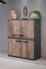 mobile-ingresso-entrata-design-stile-vintage-soggiorno-salotto-sala-pranzo-cucina-dispensa-ufficio-studio-grigio-scuro-e-marrone-tabacco-T2753,27S