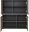 mobile-ingresso-entrata-design-stile-vintage-soggiorno-salotto-sala-pranzo-cucina-dispensa-ufficio-studio-grigio-scuro-e-marrone-tabacco-T2753,27S