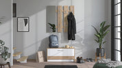 mobile-ingresso-entrata-moderno-design-guardaroba-appendiabiti-salvaspazio-corridoio-specchio-scarpiera-cassetto-mensola-bianco-marrone-appendi-abiti-T2239,1S