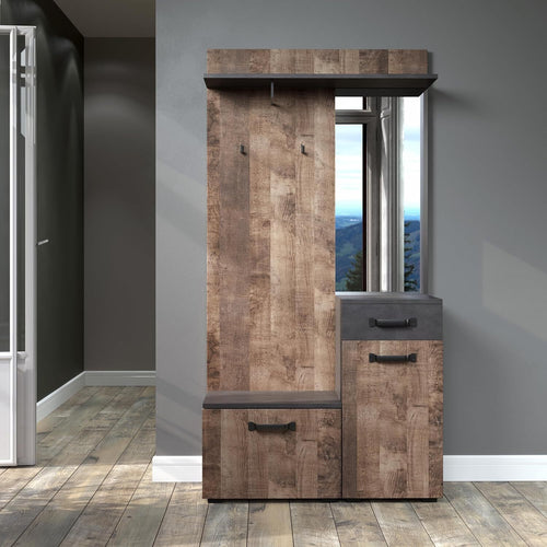 mobile-ingresso-entrata-moderno-design-guardaroba-appendiabiti-salvaspazio-corridoio-specchio-scarpiera-cassetto-mensola-stile-vintage-T2753,29S