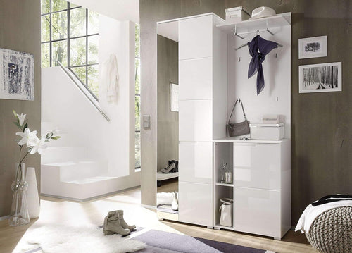 mobile-ingresso-entrata-moderno-design-guardaroba-appendiabiti-salvaspazio-corridoio-specchio-scarpiera-cassetto-mensola-bianco-lucido-armadio-T2241,72S