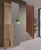 mobile-ingresso-entrata-moderno-design-guardaroba-appendiabiti-salvaspazio-corridoio-specchio-scarpiera-cassetto-mensola-marrone-grigio-T2245,250S