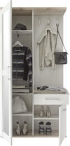mobile-ingresso-entrata-moderno-design-guardaroba-appendiabiti-salvaspazio-corridoio-specchio-scarpiera-cassetto-mensola-bianco-armadio-entrata-T2056,174S