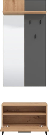 mobile-ingresso-entrata-moderno-design-guardaroba-appendiabiti-salvaspazio-corridoio-specchio-scarpiera-cassetto-mensola-marrone-grigio-T2239,2,0S