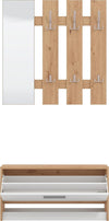 mobile-ingresso-entrata-moderno-design-guardaroba-appendiabiti-salvaspazio-corridoio-specchio-scarpiera-cassetto-mensola-bianco-marrone-appendi-abiti-T2239,1S