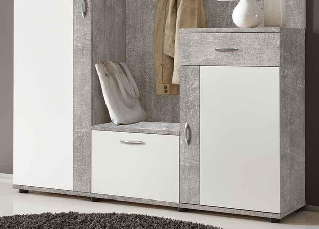mobile-ingresso-entrata-moderno-design-guardaroba-appendiabiti-salvaspazio-specchio-scarpiera-cassetto-mensola-bianco-grigio-cemento-armadio-T2241,44,0S