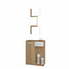 Mobile ingresso Lion con specchi anta e cassetto rovere bianco
