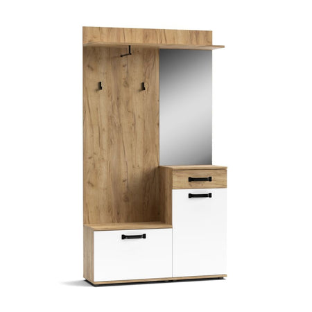 Mobile ingresso Mosso MO6 colore rovere e bianco