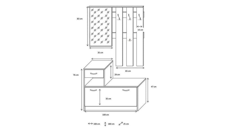 Mobile ingresso Rudolf bianco consumato