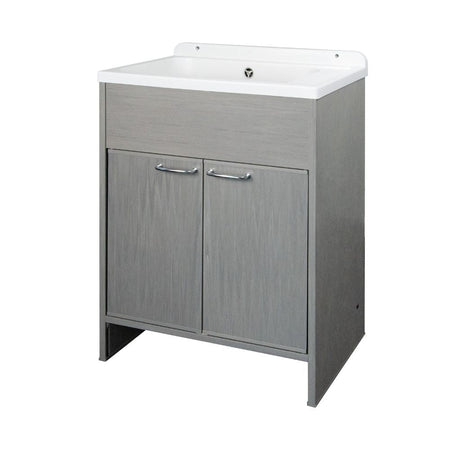 Mobile lavatoio salvaspazio Platone 58x38 cm. colore rovere grigio