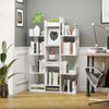 Mobile-Libreria-ad-Albero-con-13-Ripiani-in-Legno-Truciolare,-96x30x150cm-GB6836-475WTGB6