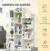 Mobile-Libreria-ad-Albero-con-13-Ripiani-in-Legno-Truciolare,-96x30x150cm-GB6836-475WTGB6