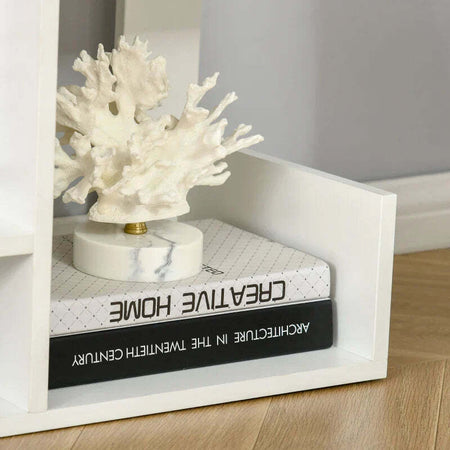 Mobile-Libreria-ad-Albero-con-13-Ripiani-in-Legno-Truciolare,-96x30x150cm-GB6836-475WTGB6