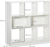 Mobile-Libreria-Portaoggetti-a-3-Livelli-e-8-Ripiani-Totali,-in-MDF,-97.5x30x100-cm,-Bianco-NH3838-098WTNH3