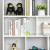 Mobile-Libreria-Portaoggetti-a-3-Livelli-e-8-Ripiani-Totali,-in-MDF,-97.5x30x100-cm,-Bianco-NH3838-098WTNH3