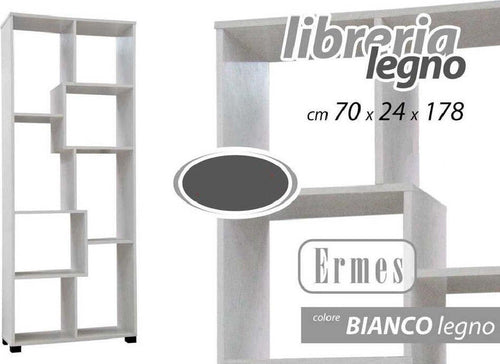 Mobile Moderno Libreria Scaffale 8 Scomparti In Legno Bianca 70x24x178cm 715648 Casa e cucina/Arredamento/Soggiorno/Librerie Trade Shop italia - Napoli, Commerciovirtuoso.it
