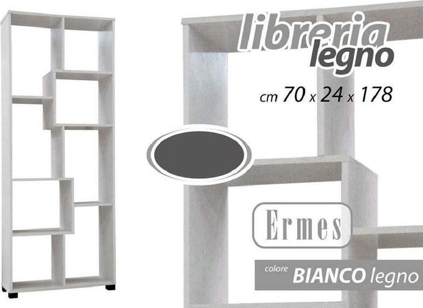 Mobile Moderno Libreria Scaffale 8 Scomparti In Legno Bianca 70x24x178cm 715648 Casa e cucina/Arredamento/Soggiorno/Librerie Trade Shop italia - Napoli, Commerciovirtuoso.it