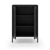 Mobile multiuso Diora in metallo con 2 ante colore nero