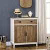 Mobile-Multiuso-madia-credenza-comò-in-legno-con-Armadietto-e-Cassetto-in-Stile-Rustico,-80x40x90cm,-Bianco-F838-347V80CGA