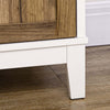 Mobile-Multiuso-madia-credenza-comò-in-legno-con-Armadietto-e-Cassetto-in-Stile-Rustico,-80x40x90cm,-Bianco-F838-347V80CGA