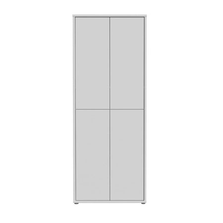 Mobile multiuso Medea 4 ante colore grigio chiaro 74.5x34.9xH 191.9 cm.