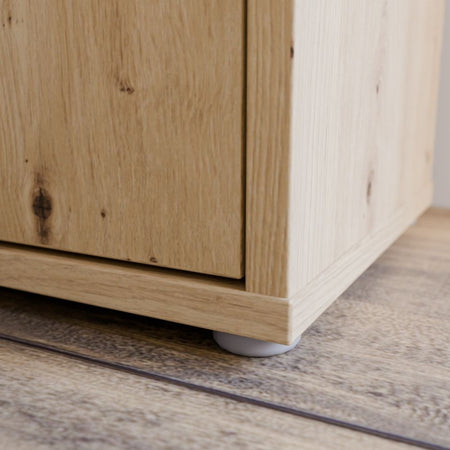 Mobile multiuso Medea 4 ante colore rovere 74.5x34.9xH191.9 cm.