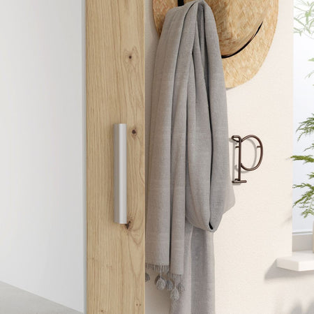 Mobile multiuso scarpiera Olimpia colore rovere con anta a specchio