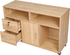 Mobile-Porta-Stampante-Legno-3-Mensole-2-Cassetti-con-Chiave-Armadietto-Ufficio