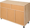 Mobile-Porta-Stampante-Legno-3-Mensole-2-Cassetti-con-Chiave-Armadietto-Ufficio