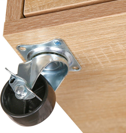 Mobile-Porta-Stampante-Legno-3-Mensole-2-Cassetti-con-Chiave-Armadietto-Ufficio