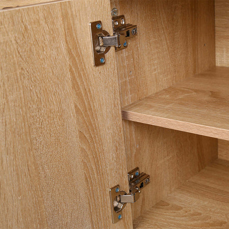 Mobile-Porta-Stampante-Legno-3-Mensole-2-Cassetti-con-Chiave-Armadietto-Ufficio