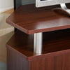 Mobile-Porta-TV-Classico-da-Soggiorno-con-2-ripiani-e-2-Armadietti,-in-MDF-e-Acciaio-Inox,-Marrone,-120x39.5x52cm-F833-324BNA
