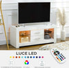 Mobile-Porta-TV--con-Luci-LED-a-12-Colori-e-Telecomando,-Legno-e-Vetro-120x40x50cm,-Bianco-laccato-soggiorno-salotto-F839-531V92WTA