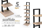Mobile Scaffale Moderno In Metallo 5 Ripiani Mensole In Legno 30x30x131cm 783180 Casa e cucina/Arredamento/Soggiorno/Librerie Trade Shop italia - Napoli, Commerciovirtuoso.it