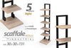 Mobile-Scaffale-Moderno-In-Metallo-5-Ripiani-Mensole-In-Legno-30x30x131cm-783180