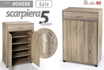 Mobile Scarpiera Armadio 2 Ante Cassetto 5 Ripiani Rovere Gaia 95x63x33cm 770968 Casa e cucina/Organizzazione interni/Organizzazione guardaroba/Portascarpe/Scarpiere Trade Shop italia - Napoli, Commerciovirtuoso.it