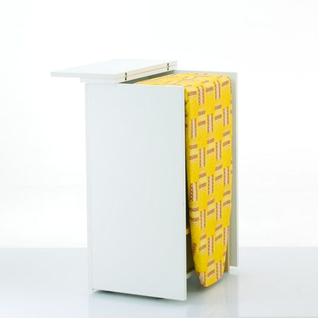 Mobile stiro Raffa con 2 ante e ruote sotto la base colore bianco frassinato