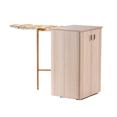 Mobile stiro Raffa con 2 ante e ruote sotto la base colore rovere sbiancato