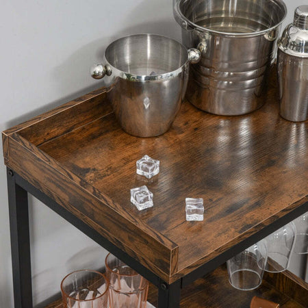 mobile-tavolino-bar-isola-cucina-Portabottiglie-Stile-Industriale-con-Cantinetta-porta-bottiglie-Vino-per-9-Bottiglie-e-Porta-calice-bicchiere,-Marrone-ufficio-studio-pub-casa-F801-146A
