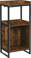 mobile-tavolino-bar-isola-cucina-Portabottiglie-Stile-Industriale-con-Cantinetta-porta-bottiglie-Vino-per-9-Bottiglie-e-Porta-calice-bicchiere,-Marrone-ufficio-studio-pub-casa-F801-146A