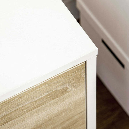 Mobile-TV-Moderno-in-legno-con-Cassetti,-Ripiani-Aperti-e-Armadietti,-110x40x50-cm,-Bianco-e-legno-F838-180NDA