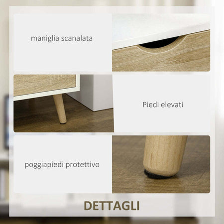 Mobile-TV-Moderno-in-legno-con-Cassetti,-Ripiani-Aperti-e-Armadietti,-110x40x50-cm,-Bianco-e-legno-F838-180NDA