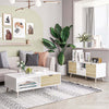 Mobile-TV-Moderno-in-legno-con-Cassetti,-Ripiani-Aperti-e-Armadietti,-110x40x50-cm,-Bianco-e-legno-F838-180NDA