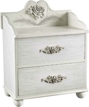 Mobiletto 2 Cassetti Legno Porta Oggetti Comodino Rose 30x19x25cm Bianco 574665 Casa e cucina/Arredamento/Camera da letto/Comò e cassettiere Trade Shop italia - Napoli, Commerciovirtuoso.it