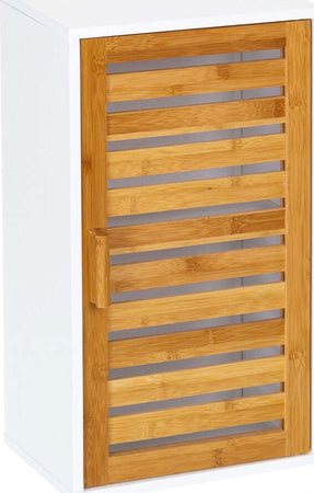 Mobiletto-Armadietto-Parete-2-Ripiani-Legno-MDF-e-Bambu-Anta-Chiusura-Magneatica