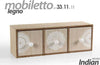 Mobiletto-Cassettiera-Porta-Gioie-Oggetti-Trucchi-Legno-Indian-33x11x11cm-748356