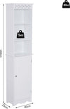 Mobiletto-del-Bagno-a-Torre-3-Ripiani-Regolabili-su-3-Livelli-e-1-Ampio-Armadietto-Inferiore-Manopole-sull'Anta-MDF-Bianco-40x23x160cm-ED6834-198ED6